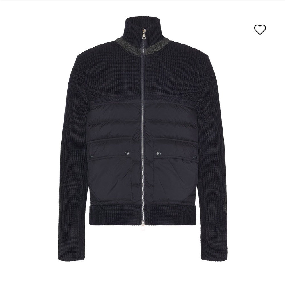 NEW NWT Authentic Men’s Moncler Navy Tricot Cardigan Zip-Up Sweater Jacket S